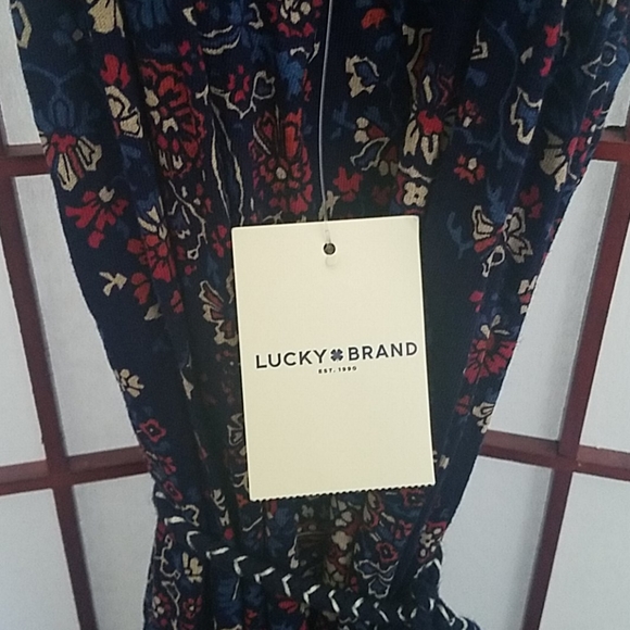 🎉HP🎉NWT Lucky Brand Paisley knit halter spaghetti string midi/maxi dress S - Picture 4 of 5